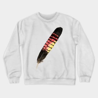 Watercolor Red-tailed cockatoo feathers painting Crewneck Sweatshirt